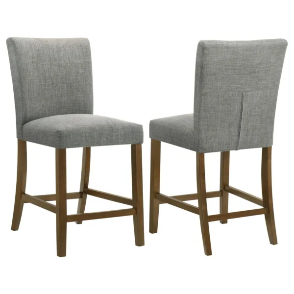 Paxton Upholstered Counter Height Dining Chair Grey (Set of 2) - COA-122179GRY
