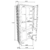 Adina 77-inch Tall Display Cabinet Distressed Light Brown - COA-193616