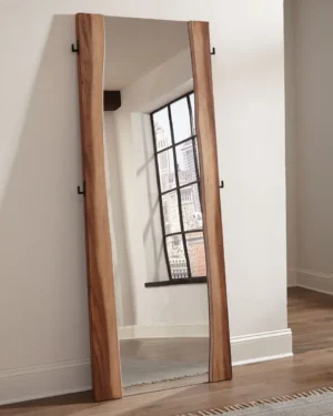 Winslow 31 x 76 Inch Standing Floor Mirror Smokey Walnut - COA-223256