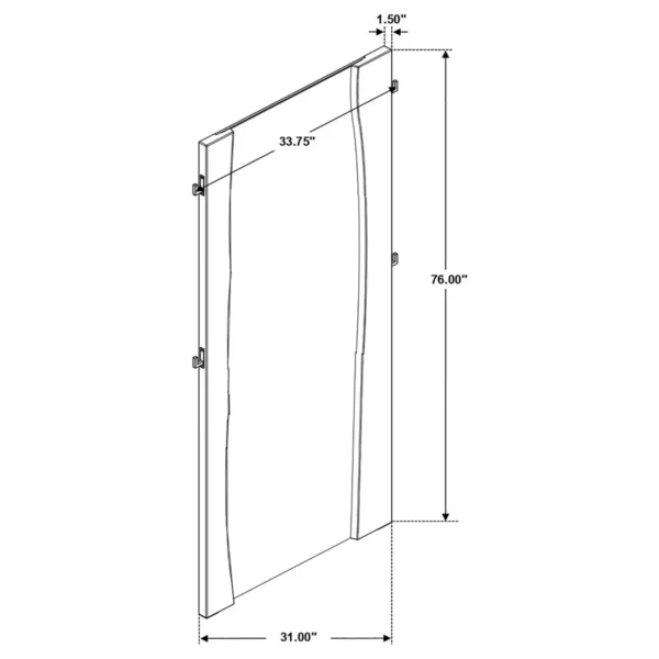 Winslow 31 x 76 Inch Standing Floor Mirror Smokey Walnut - COA-223256