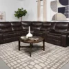 Sycamore Upholstered Power Reclining Sectional Sofa Brown - COA-610190P