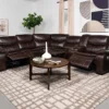 Sycamore Upholstered Power Reclining Sectional Sofa Brown - COA-610190P