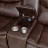 Sycamore Upholstered Power Reclining Sectional Sofa Brown - COA-610190P