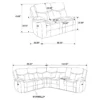 Sycamore Upholstered Power Reclining Sectional Sofa Brown - COA-610190P