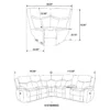 Sycamore Upholstered Power Reclining Sectional Sofa Brown - COA-610190P