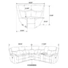 Sycamore Upholstered Power Reclining Sectional Sofa Grey - COA-610200P