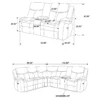 Sycamore Upholstered Power Reclining Sectional Sofa Grey - COA-610200P