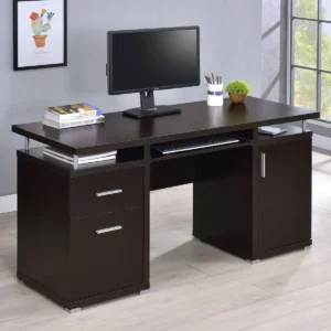 Tracy 55-inch 2-drawer Office Computer Desk Cappuccino - COA-800107