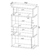 Emelle 63-inch 4-shelf Glass Panel Bookshelf White - COA-800300
