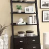 800319_01-7226604 Colella 72-inch 5-shelf Storage Ladder Bookshelf Cappuccino - COA-800319