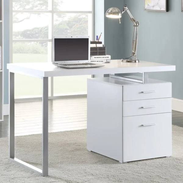 Brennan 47-inch 3-drawer Office Computer Desk White - COA-800325