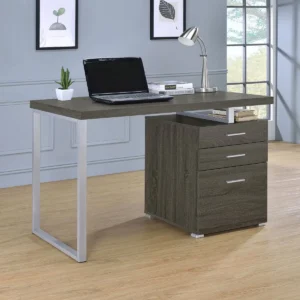 Brennan 47-inch 3-drawer Office Computer Desk Weathered Grey - COA-800520