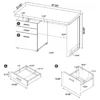 Brennan 47-inch 3-drawer Office Computer Desk Mango - COA-800787
