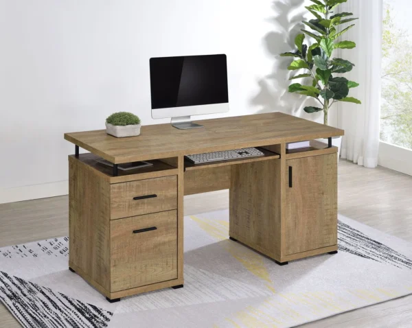Tracy 55-inch 2-drawer Office Computer Desk Mango - COA-800788