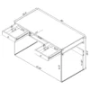 Dobrev 48-inch 2-drawer Writing Desk White High Gloss - COA-800829