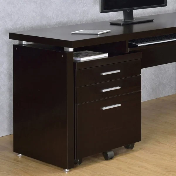 Skylar 3-drawer Home Office Mobile File Cabinet Cappuccino - COA-800894