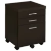 Skylar 3-drawer Home Office Mobile File Cabinet Cappuccino - COA-800894