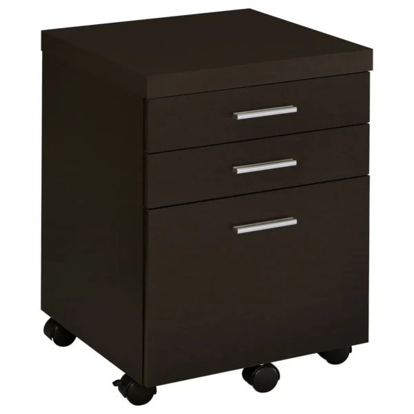 Skylar 3-drawer Home Office Mobile File Cabinet Cappuccino - COA-800894