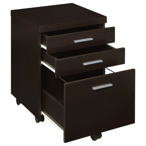 Skylar 3-drawer Home Office Mobile File Cabinet Cappuccino - COA-800894
