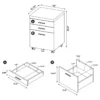 Skylar 3-drawer Home Office Mobile File Cabinet Cappuccino - COA-800894