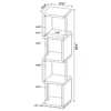 Baxter 67-inch 4-shelf Bookshelf Black and Chrome - COA-801419