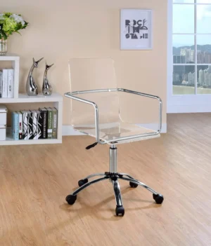 Amaturo Acrylic Adjustable Home Office Desk Chair Clear - COA-801436