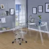 Amaturo 59-inch Glass Top Acrylic Writing Desk Clear - COA-801535