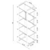 Hartford 79-inch 5-shelf Glass Bookshelf Chrome - COA-805538