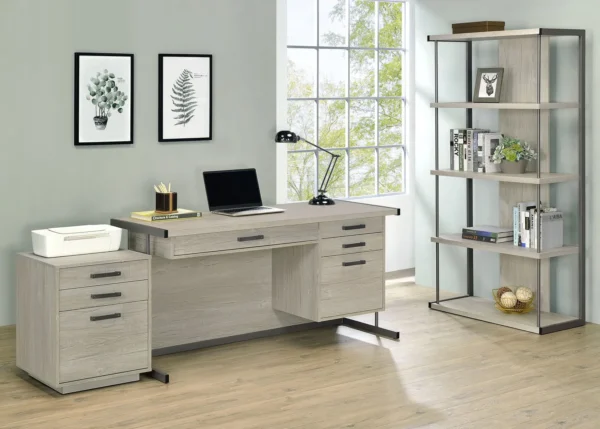 Loomis 3-drawer Home Office File Cabinet Whitewashed Grey - COA-805882