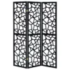 Nailan 3-Panel Room Divider Folding Screen Black Open Mosaic - COA-900092