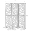 Nailan 3-Panel Room Divider Folding Screen Black Open Mosaic - COA-900092