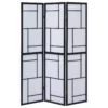 Damis 3-Panel Room Divider Folding Shoji Screen Black - COA-900102