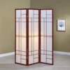 Katerina 3-Panel Room Divider Folding Shoji Screen Cherry - COA-900110