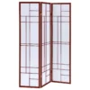 Katerina 3-Panel Room Divider Folding Shoji Screen Cherry - COA-900110