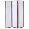 Katerina 3-Panel Room Divider Folding Shoji Screen Cherry - COA-900110