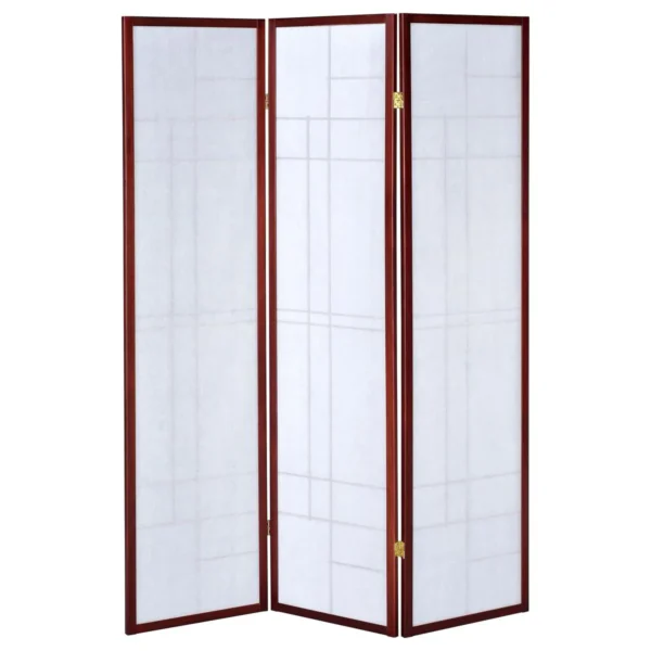 Katerina 3-Panel Room Divider Folding Shoji Screen Cherry - COA-900110
