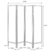 Haidera 4-Panel Room Divider Folding Screen Black Damask - COA-901632