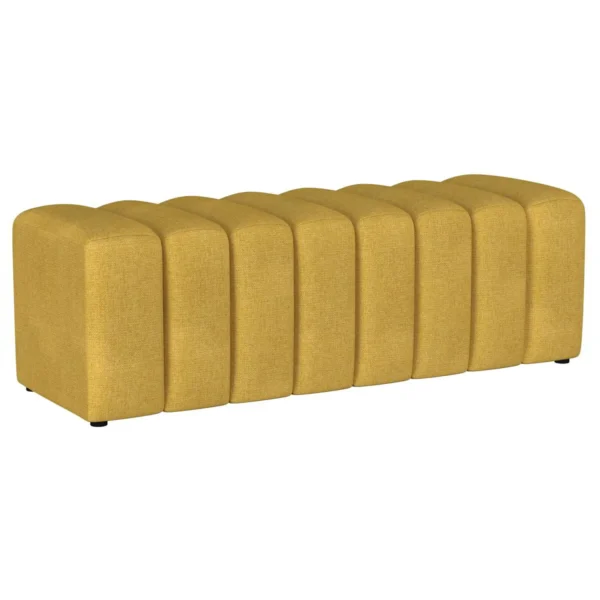 Summer Fabric Upholstered Tufted Accent Bench Mustard Yellow - COA-910292