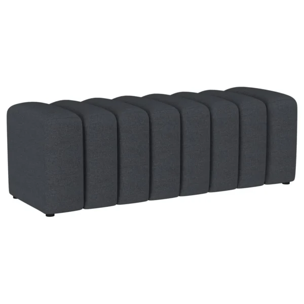 Summer Fabric Upholstered Tufted Accent Bench Charcoal - COA-910294