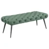 Ella Upholstered Tufted Bench Metal Legs Teal - COA-910336