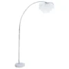 Shirley 86-inch Hanging Crystal Arc Metal Floor Lamp Chrome - COA-920065