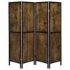 Deepika 4-Panel Room Divider Folding Screen Rustic Nutmeg - COA-961413
