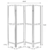 Deepika 4-Panel Room Divider Folding Screen Rustic Nutmeg - COA-961413