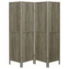 Deepika 4-Panel Room Divider Folding Screen Grey Driftwood - COA-961415