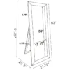 Soline 22 x 61 Inch Framed Standing Floor Mirror Silver - COA-961633