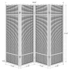 Pearce 4-panel Bamboo Room Divider Folding Screen Natural - COA-961648
