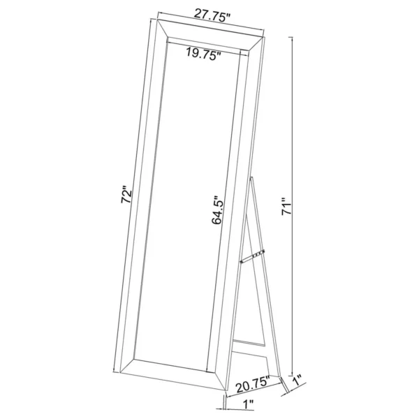 Cadence Tempered Glass Full Length Standing Mirror Mango - COA-961654
