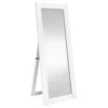 Cadence Tempered Glass Full Length Mirror White High Gloss - COA-961656