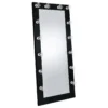 Zayan 32 x 71 Inch Floor Mirror LED Lighting Black Gloss - COA-969557