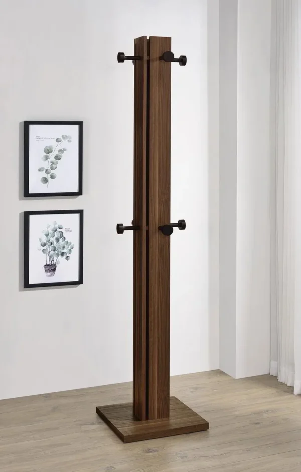 Rikkie Engineered Wood Coat Rack Walnut - COA-983281